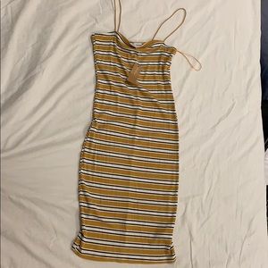 brand new striped tube mini dress